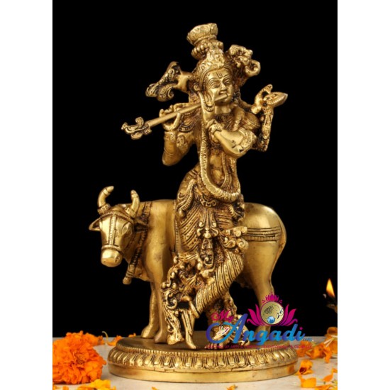 Radha Brass Statue