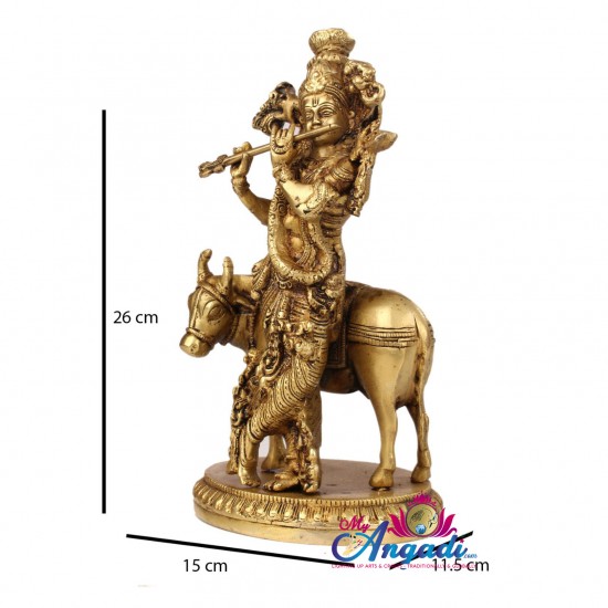 Radha Brass Statue