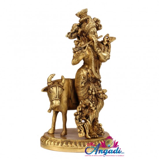 Radha Brass Statue