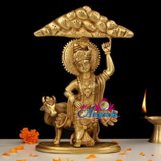 Kovadhana Krishna Brass Statue