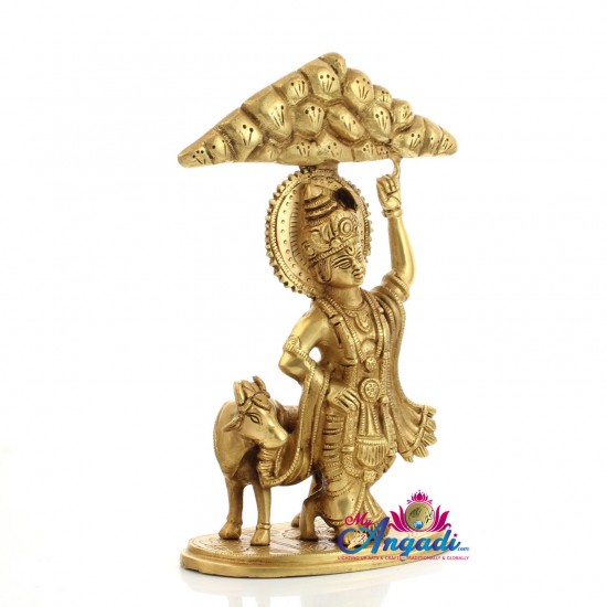 Kovadhana Krishna Brass Statue Kovadhana Krishna Brass Statue