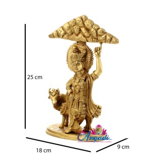 Kovadhana Krishna Brass Statue