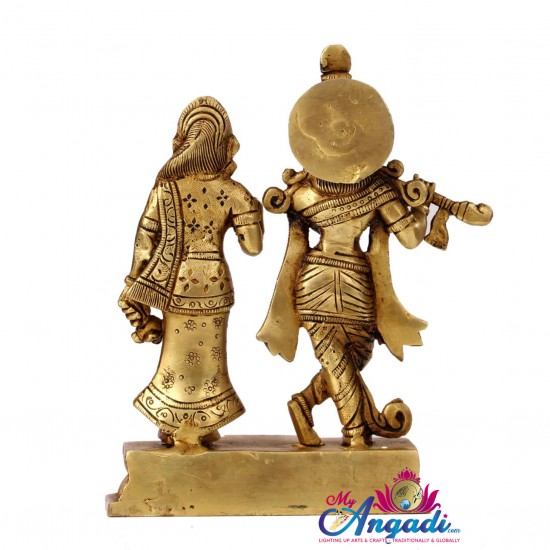 Radha Krishna Brass Statue