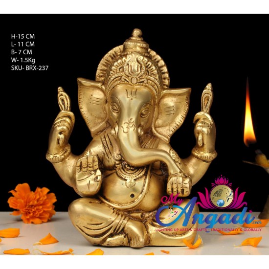 Ganesha Brass Statue