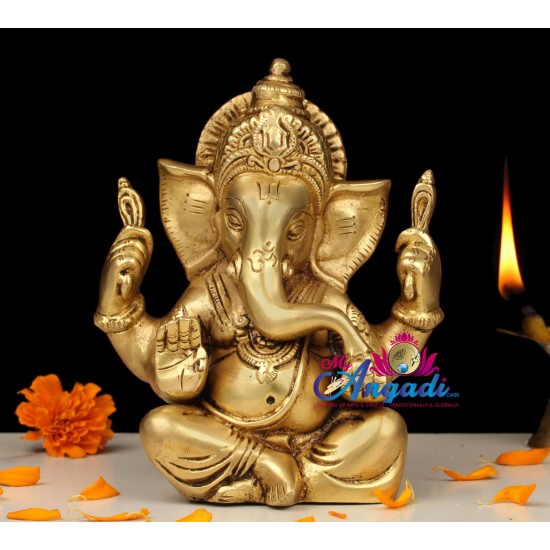 Ganesha Brass Statue