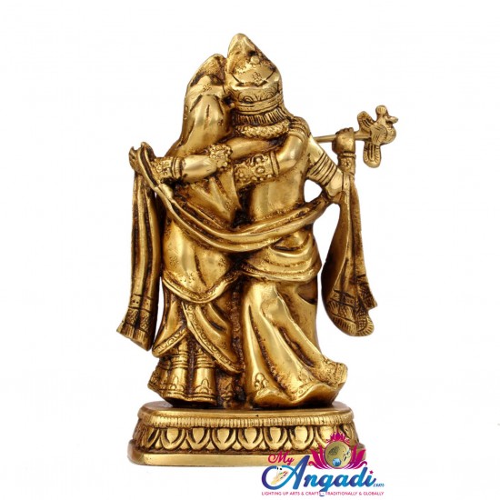 Radha Krishna Brass Statue