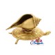 Conch On Tortoise Brass Statue Conch On Tortoise Brass Statue