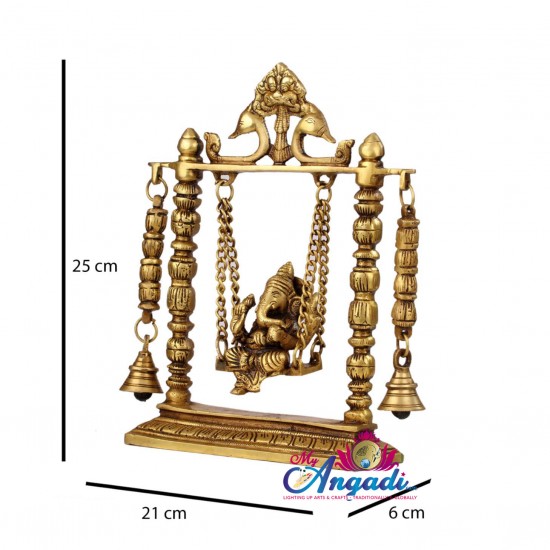 Swinging Ganesha Brass Statue