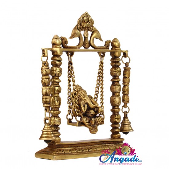 Swinging Ganesha Brass Statue