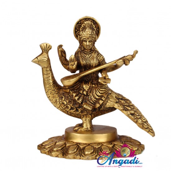 Saraswthi Brass Statue