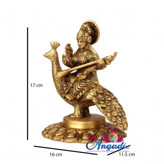 Saraswthi Brass Statue