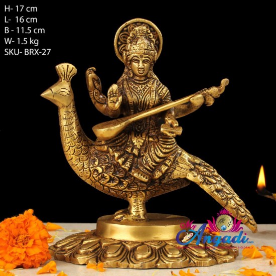 Saraswthi Brass Statue