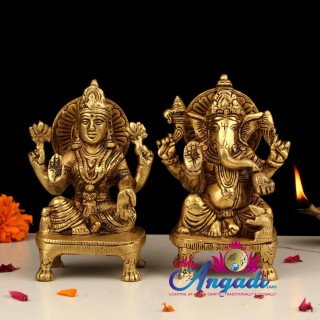 Lakshmi Ganesha Brass Statue