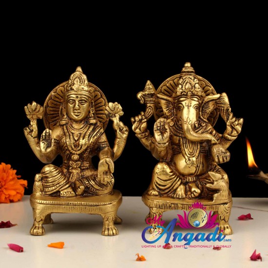 Lakshmi Ganesha Brass Statue Lakshmi Ganesha Brass Statue