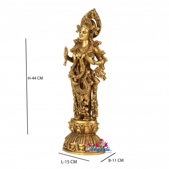 Radha Brass Statue