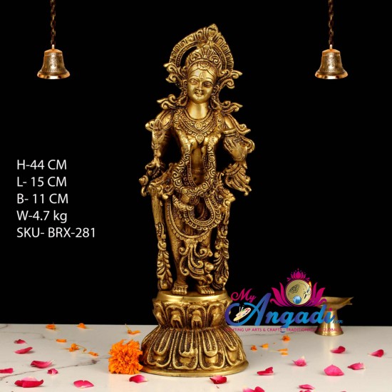 Radha Brass Statue