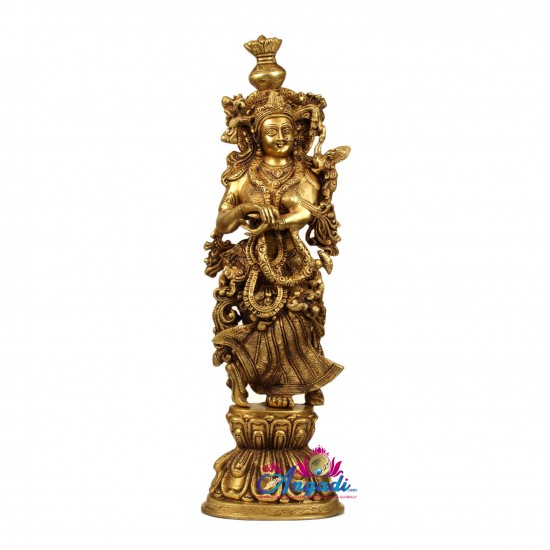 Radha Brass Statue