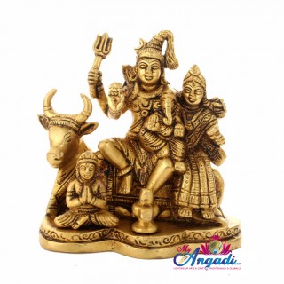 Shivan Family Brass Statue