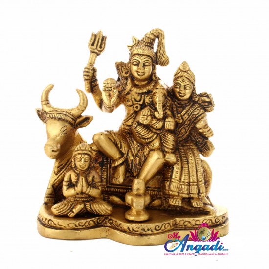 Shivan Family Brass Statue Shivan Family Brass Statue