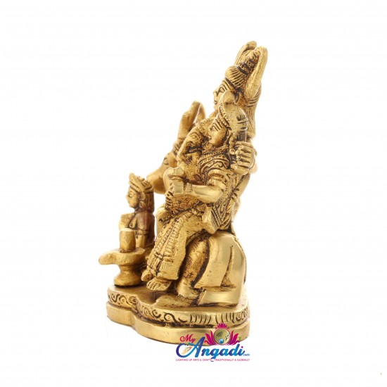 Shivan Family Brass Statue