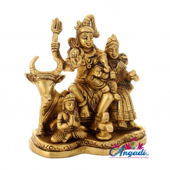 Shivan Family Brass Statue