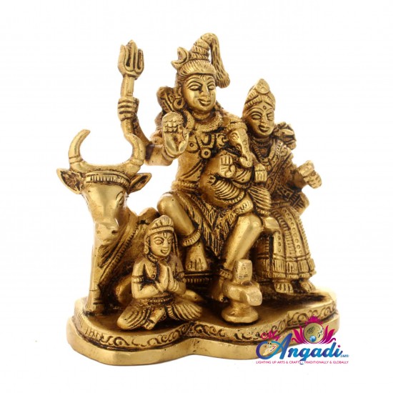 Shivan Family Brass Statue Shivan Family Brass Statue