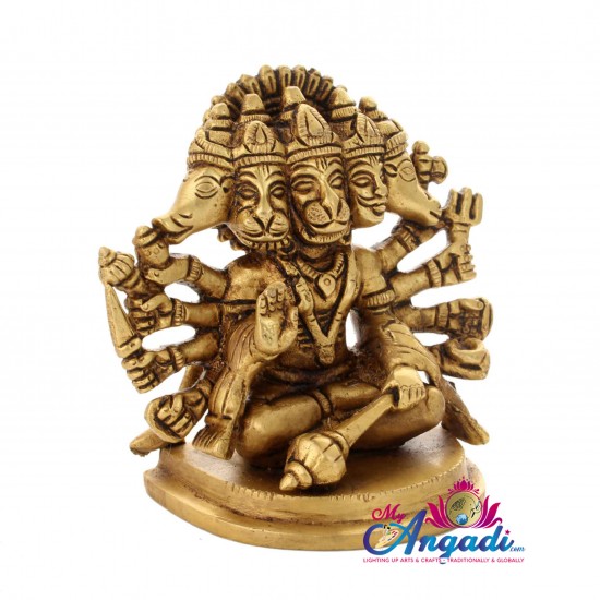 Panchamuga Anjaneya Brass Statue Panchamuga Anjaneya Brass Statue