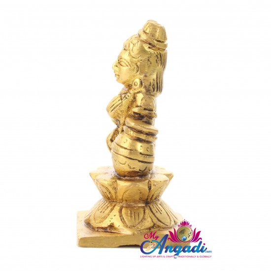 Krishna With Butter Brass Statue