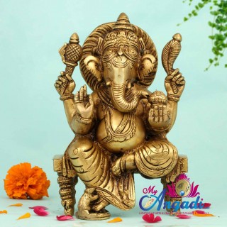 Ganesha Brass Statue