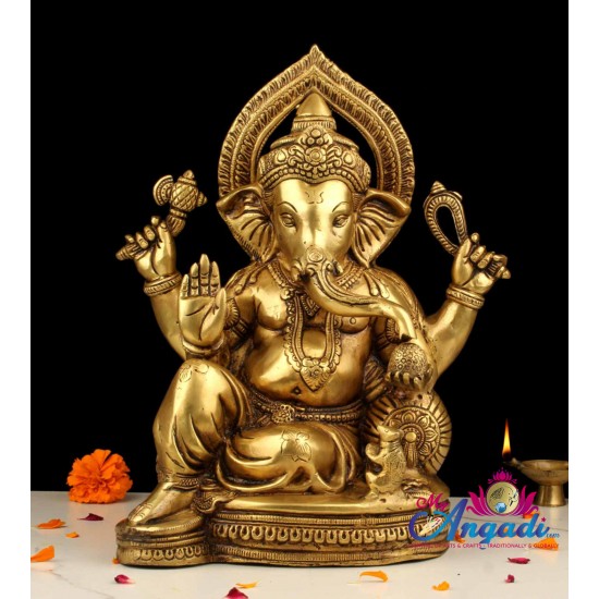 Ganesha Brass Statue