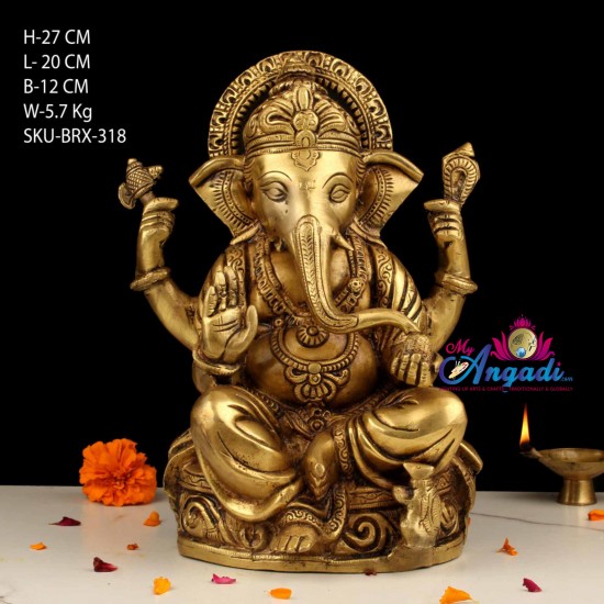 Ganesha Brass Statue