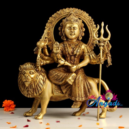 Durga Devi Brass Statue