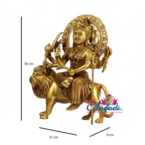 Durga Devi Brass Statue