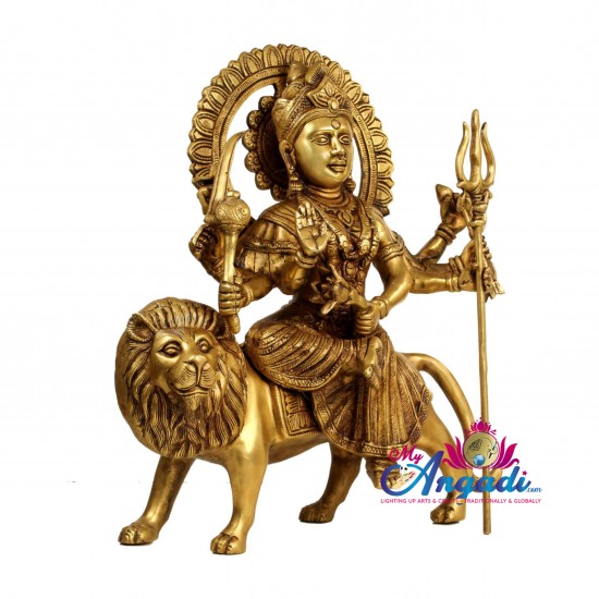 Durga Devi Brass Statue