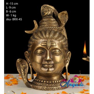 Shiva Face Brass Statue