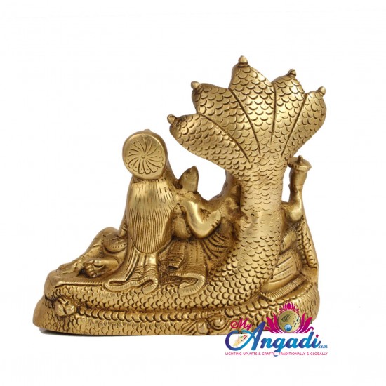 Vishnu Lakshmi Brass Statue