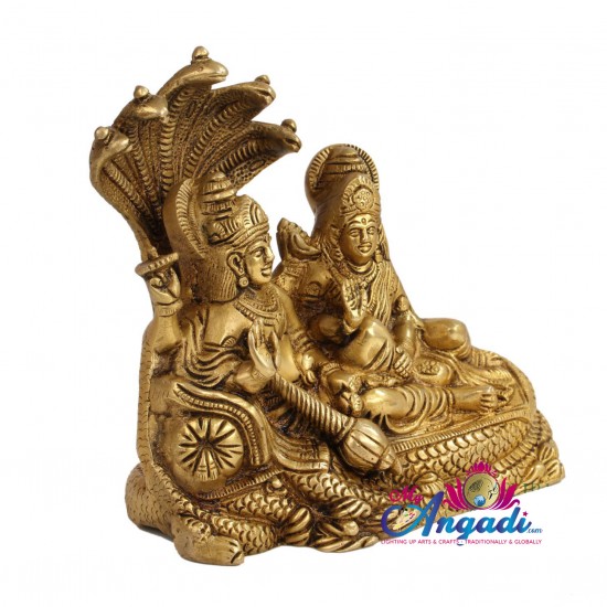 Vishnu Lakshmi Brass Statue