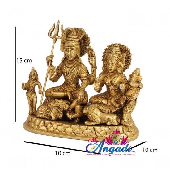 Shivan Family Brass Statue Shivan Family Brass Statue