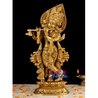 Krishna Brass Statue