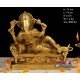 Ganesha Reading Book Brass statue