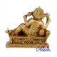 Ganesha Reading Book Brass statue