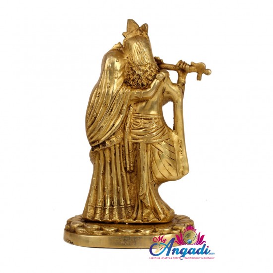 Radha Krishna Brass Statue