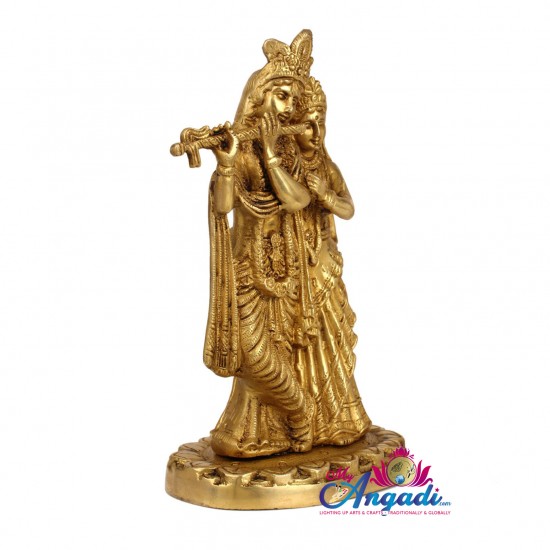 Radha Krishna Brass Statue