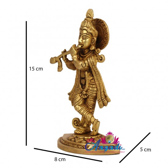  Krishna Brass Statue