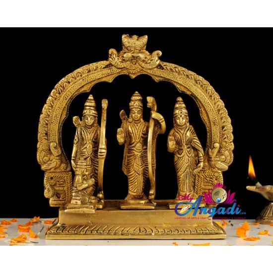 Raman with Seetha Lakshmanan Brass Statue