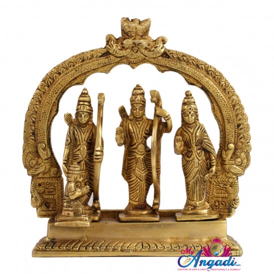 Raman with Seetha Lakshmanan Brass Statue Raman with Seetha Lakshmanan Brass Statue
