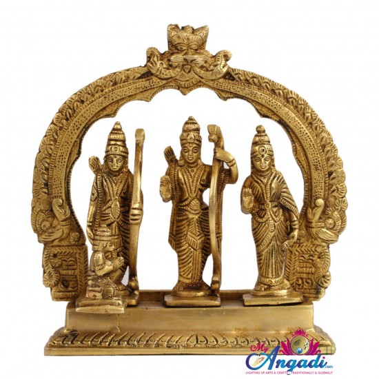 Raman with Seetha Lakshmanan Brass Statue