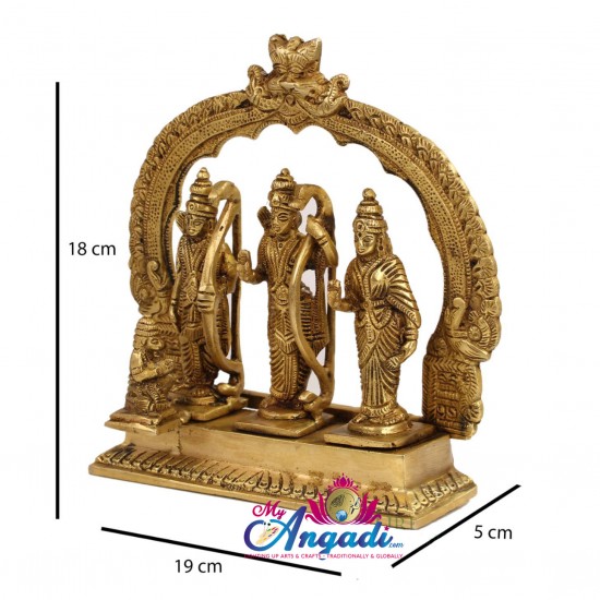 Raman with Seetha Lakshmanan Brass Statue Raman with Seetha Lakshmanan Brass Statue