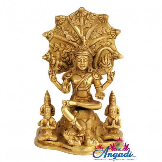  Dakshina Moorthy Brass Statue