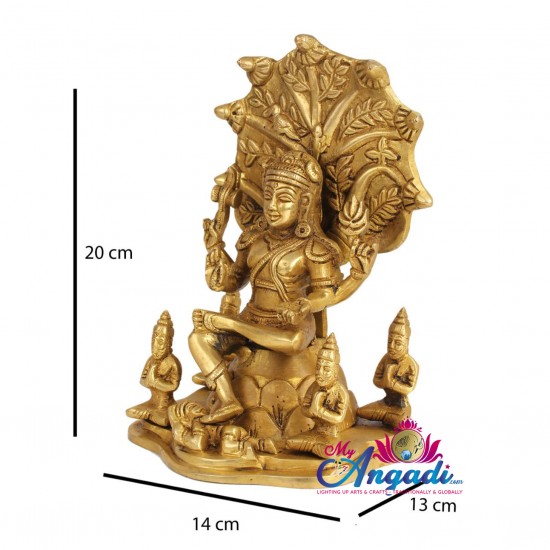  Dakshina Moorthy Brass Statue